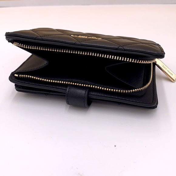 KATE SPADE Carey Medium Compact Bifold Wallet BLACK COLOR - Picture 11 of 14